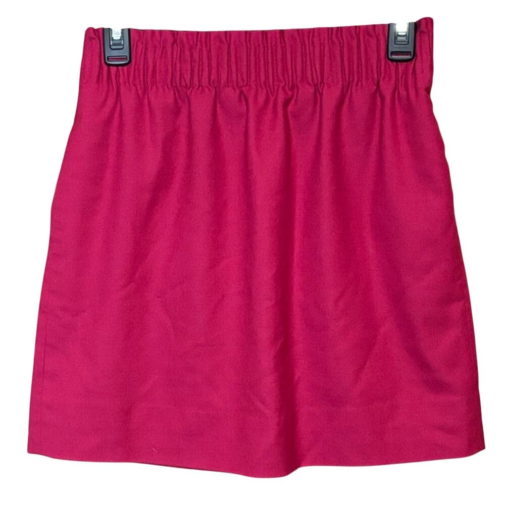 J.Crew Women’s Size 2 Hot Pink Fuchsia Elastic Waist Mini Skirt
